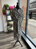 Animal Print Shirt Dress