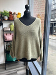 V Neck Batwing Knit Jumper