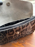 Leather Metallic Animal Print Purse