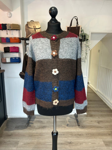 Wool Blend Daisy Cardigan