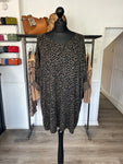 Longline Animal Print Fine Knit Top