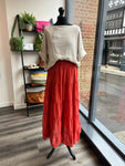 Cotton Maxi Skirt - Rust