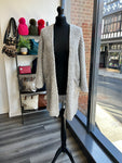 Waffle Knit Cardigan - Dove Grey