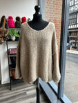 Slouchy V Neck Knit Jumper