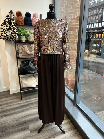 Satin Trousers - Chocolate