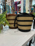 Rattan Crossbody Bucket Bags