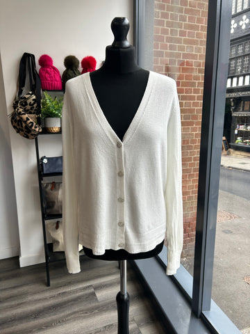 Thin Knit Cardigan - Winter White