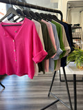 Sack Linen Button Down Top