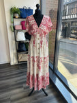 Shirred Waist Dress - Pink