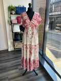Shirred Waist Dress - Pink