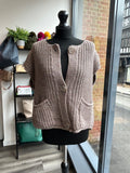 Cable Knit Sleeveless Cardigans