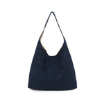 2in1 Faux Suede Shoulder Bag - Navy