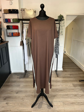 T Shirt Maxi Dress - Chocolate
