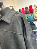 Faux Suede Jacket - Black