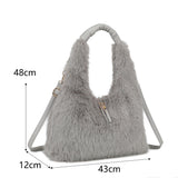 Faux Fur Shoulder Bag - Mink