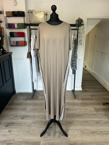 T Shirt Maxi Dress - Taupe
