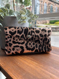 Leather Metallic Animal Print Purse