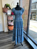 Chambray Denim Maxi Dress