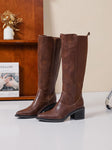 Knee High Boots - Tan