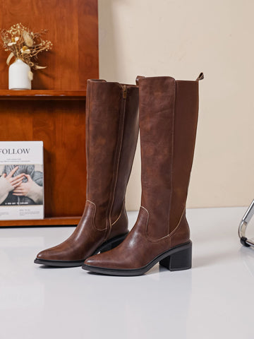 Knee High Boots - Tan