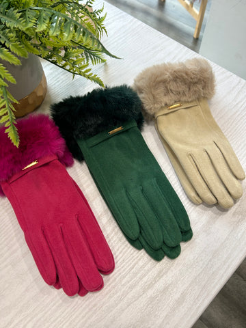 Faux Fur Gloves