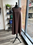 2in1 Asymmetric Dress - Chocolate