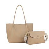 2in1 Clasp Tote Bag - Taupe