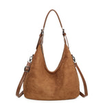 Faux Suede Shoulder Bag