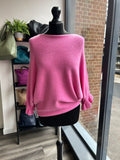 Batwing Frill Sleeve Knit Jumper
