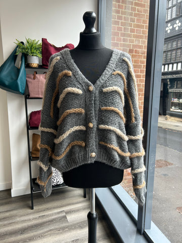 Chunky Cardigan - Grey