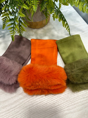 Faux Fur Mitts