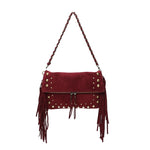 Faux Suede Crossbody Bag