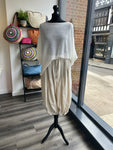 Linen Blend Balloon Leg Trousers