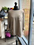 Ruched Sweatshirt Top