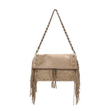 Faux Suede Crossbody Bag