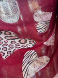 Animal Print Heart Scarves