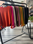 Batwing Frill Long Sleeve Knit Jumper