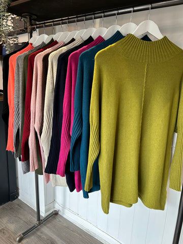 Boxy High Neck Jumper