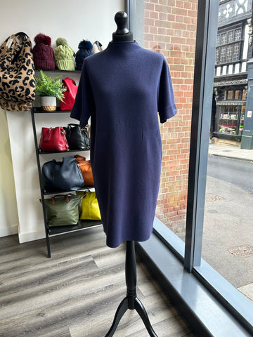 Heavy Knit Dress - Navy