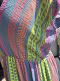 Aztec Print Maxi Dress - Blue