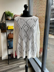 Open Weave Knit Top - White