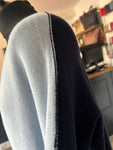 Two Tone V Neck Thin Knit Jumper