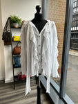 Cotton Flounced Ruffle Shirt