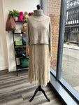 2in1 Cropped Jumper Dress - Taupe