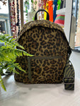 Animal Print Backpack - Khaki