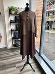 2in1 Asymmetric Dress - Chocolate