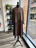 2in1 Asymmetric Dress - Chocolate