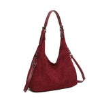 Faux Suede Shoulder Bag