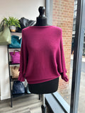 Batwing Frill Sleeve Knit Jumper