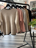 Wool Blend Blanket Stitch Knit Jumper